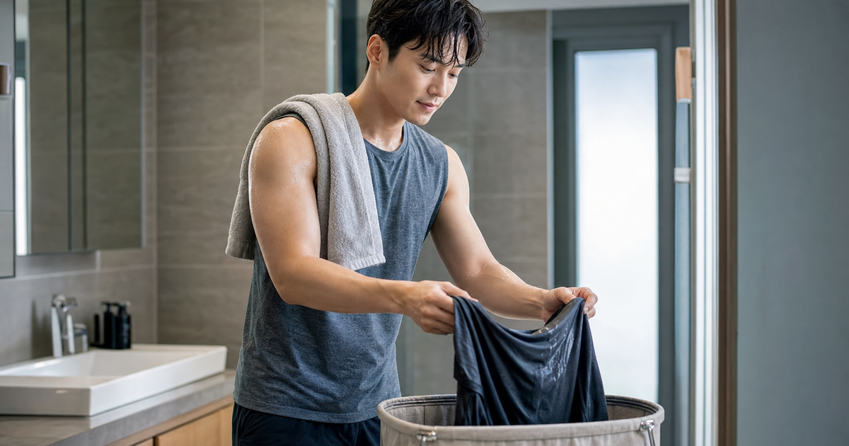 남자 등 땀냄새 운동 후 관리: 샤워와 옷 관리 기준
