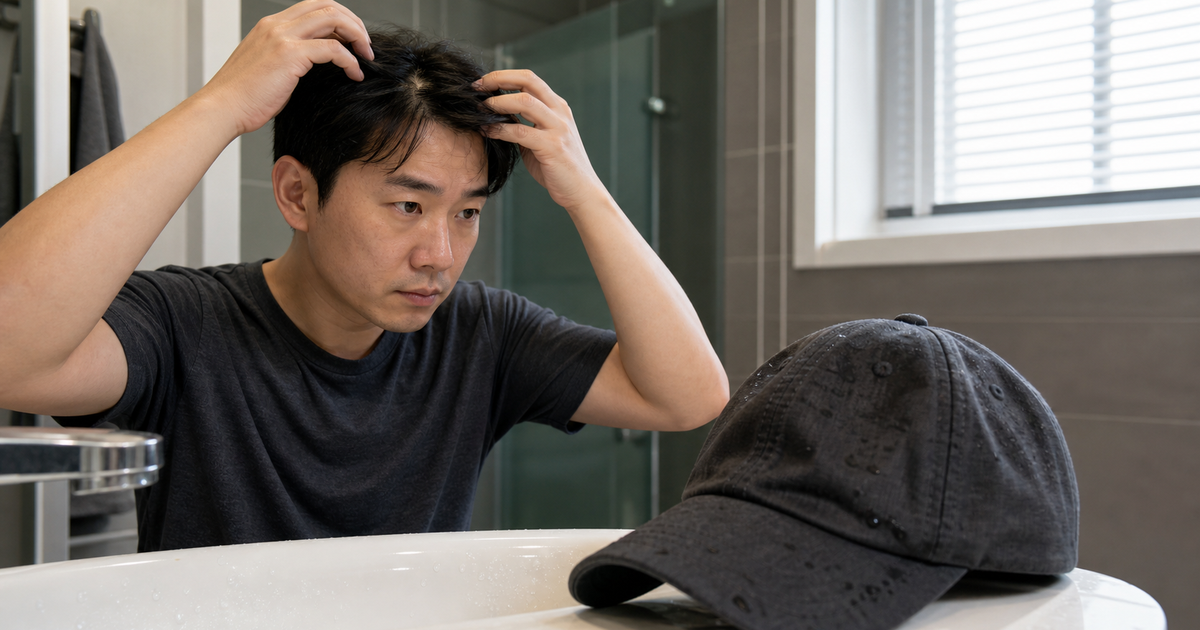 남자 모자 착용 후 두피 가려움 본문 체크 이미지