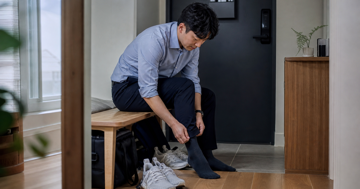 남자 발 냄새 양말 교체 기준: 습한 날 신발 속 답답함 줄이기