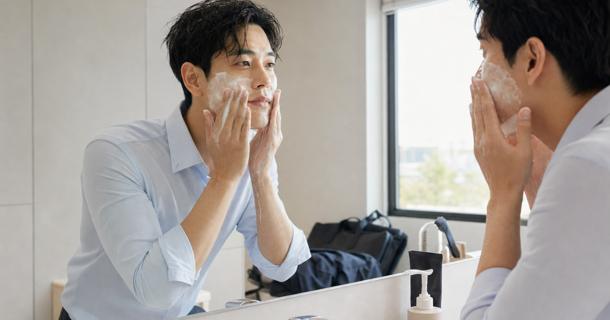남자 약산성 클렌저 사용 기준: 땀 많은 출퇴근 후 세안 루틴