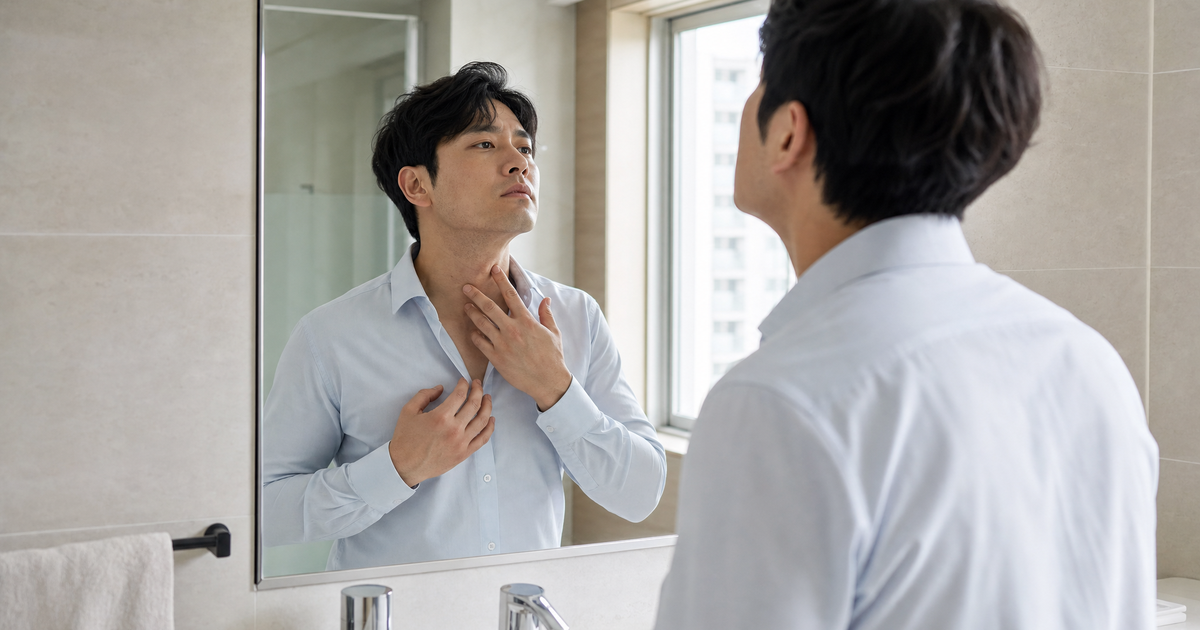 남자 출근 전 목 땀냄새 관리 기준: 셔츠 입기 전 체크 루틴