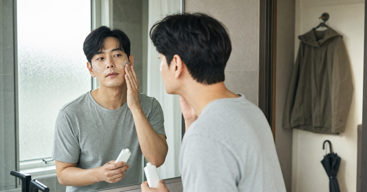 남자 장마철 선크림 산뜻한 사용 기준: 끈적임 줄이는 루틴