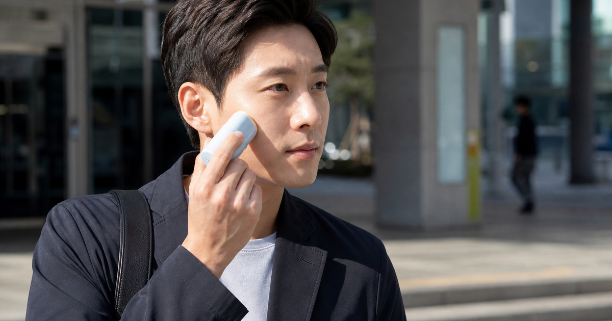 남자 선스틱 출근길 덧바르기 기준: 번들거림 줄이는 루틴