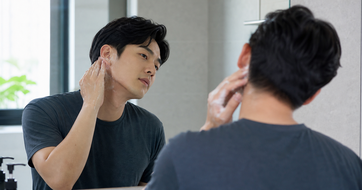남자 귀 뒤 냄새 관리 기준: 세안·샤워 때 놓치기 쉬운 부위 체크 대표 이미지