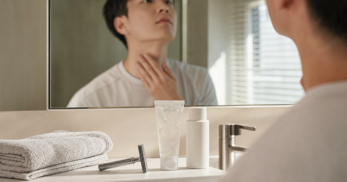 남자 면도 후 목 따가움 진정 본문 체크 이미지