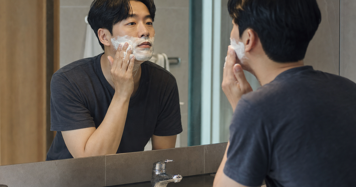 남자 면도 전 수염 불리기 기준: 따가움 줄이는 준비 루틴 면도 관리 살펴볼 점 루틴 요약 이미지