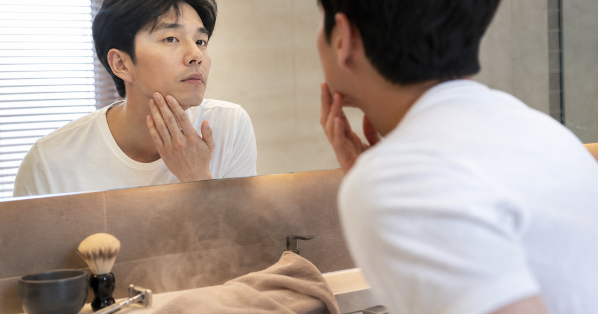남자 면도 전 온수 세안 타이밍 본문 체크 이미지