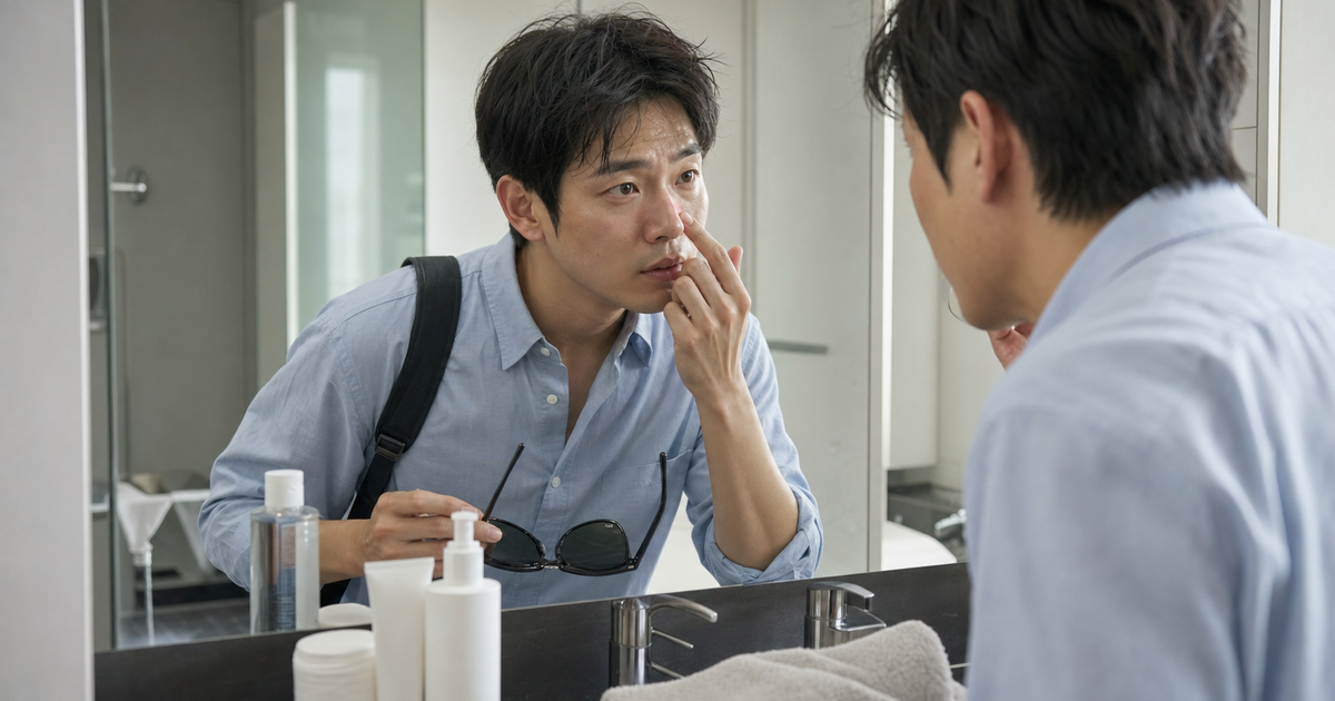 안경·선글라스 코받침 자국 없애는 법 | 자국·번들거림 피부 고민 살펴볼 점 루틴 요약 이미지
