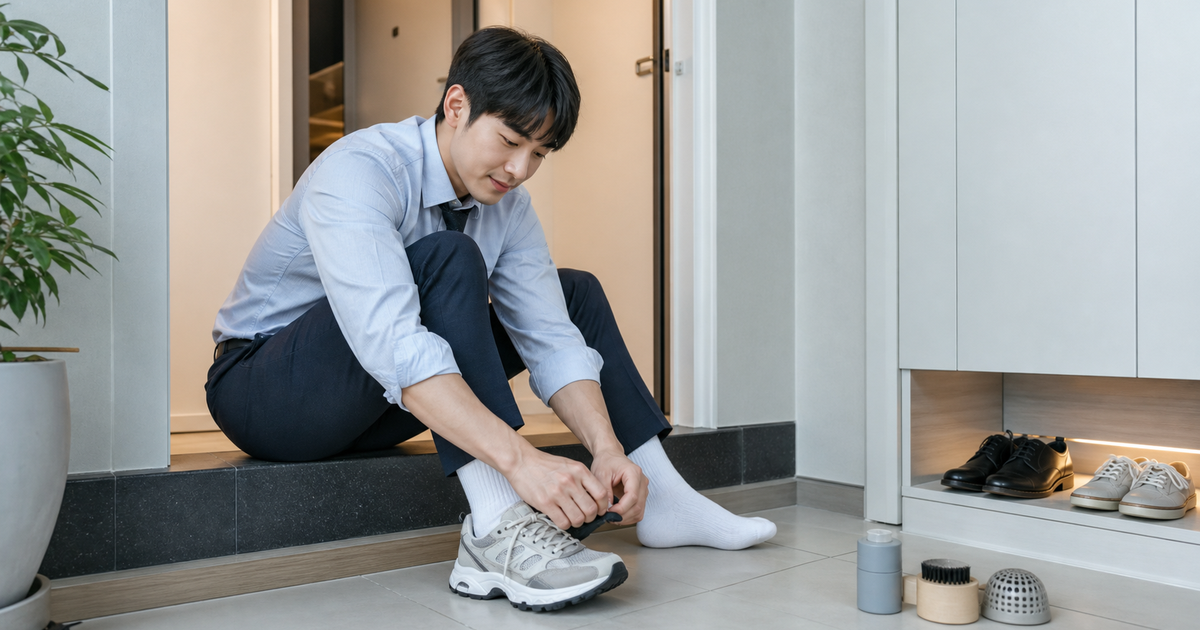 남자 운동화 발냄새 관리 기준: 땀·양말·건조 루틴 체취·바디케어 살펴볼 점 루틴 요약 이미지